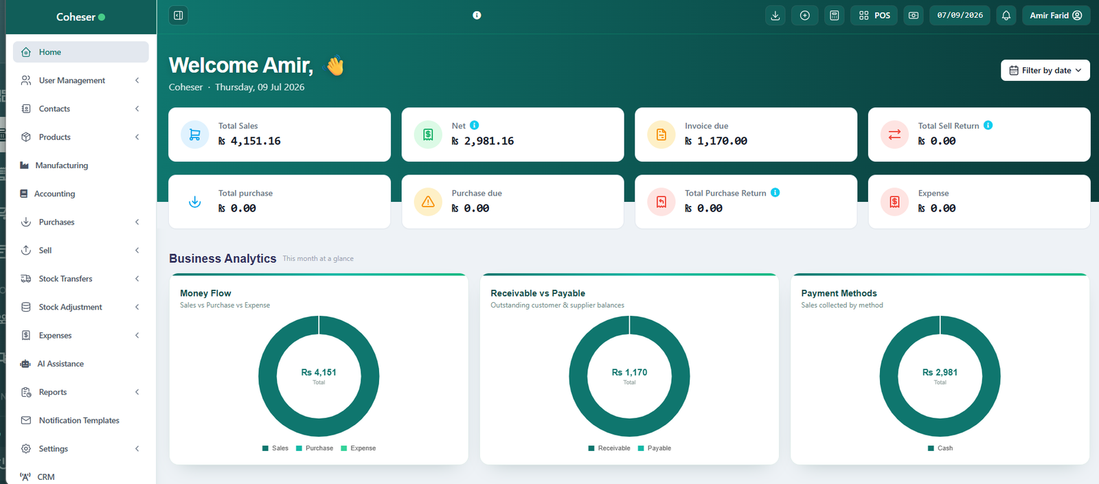 Admin panel